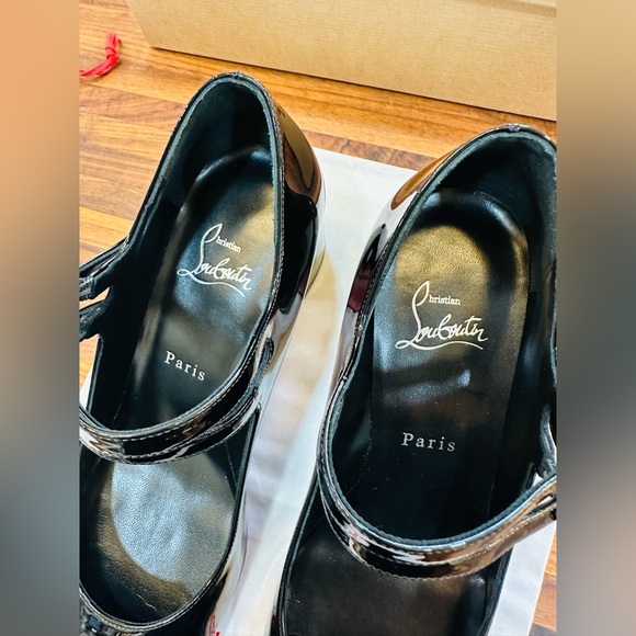 NEW - 39.5 - Christian Louboutin Black Miss Jane 55 Pumps - Patent Leather - Picture 8 of 13